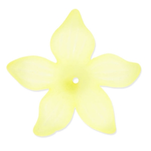 Flower 27mm yellow Frosted