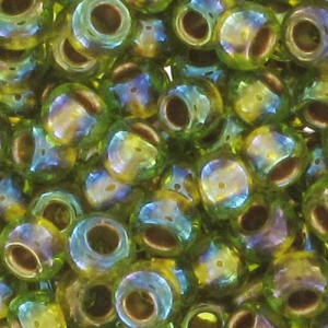 Toho Seed beads 11/0 TO11R996 - Raimbow Peridot Gold Lined x8g