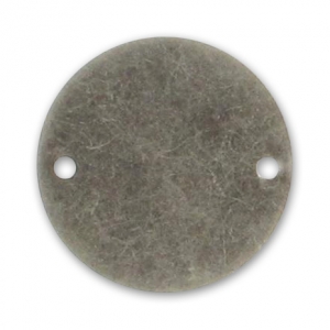 Smooth finish spacer 2 holes 20mm Old silver tone x1