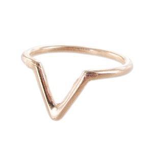 Triangle phalanx rings 18 mm rose gold tone x1