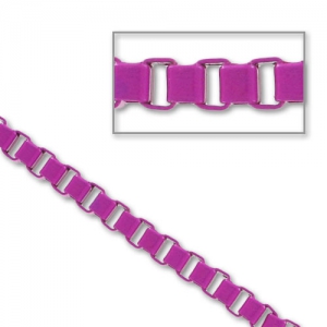 Box Chain 3mm Fuschia x 1,2m