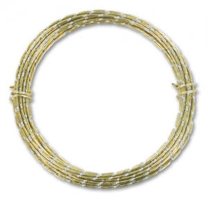 Aluminium wire Diamond 2mm Gold x 10m