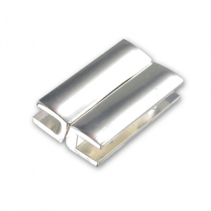 Magnetic clasp 30x18mm Silver tone x1