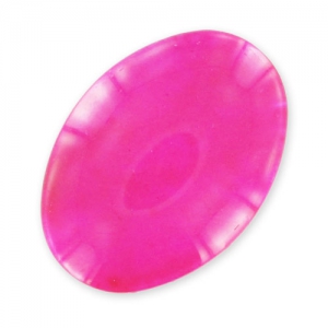 Spangled cabochon 25x18mm Neon Rose x1