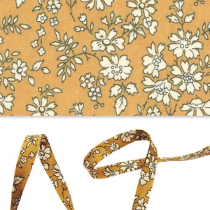 Liberty Fabric Bias Tape - Capel - Mustard x 1 m