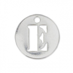 E letter Sterling silver charm 8.5mm x1