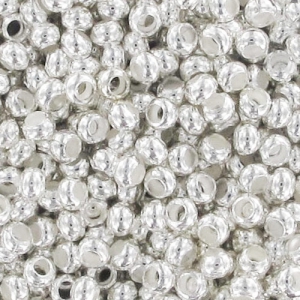 Metal seed beads 11/0 Silver Plated x10g
