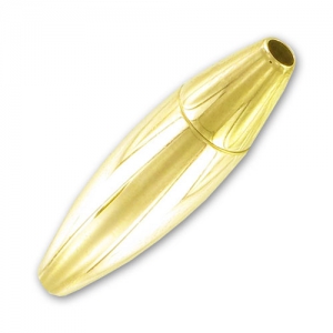 Magnetic cord clasp 2 mm - Stainless steel 316F Gold x1