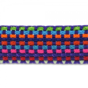 Braided ribbon 20 mm Multi Violet x 3m