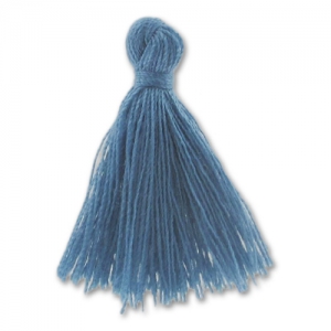 Cotton tassel 27-30mm Blue Jean x1