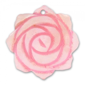 Mother-of-Pearl Pendant Rose 35mm Light Rose x1