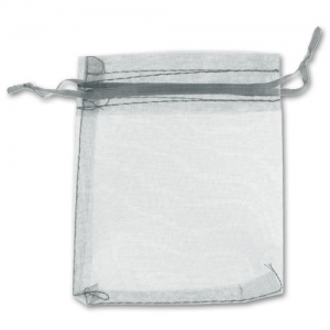 Mini Organza pouches 100x120mm Grey x20