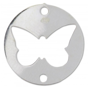 Silver butterfly spacer 2 holes 15 mm Silver
