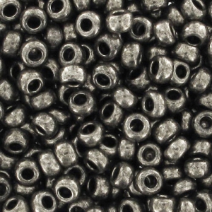 Preciosa Seed beads 9/0 2.5 mm - Dark Nickel x10g