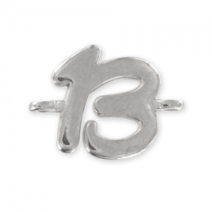 spacer Number 13 15x21 mm Antique Silver Plating x1