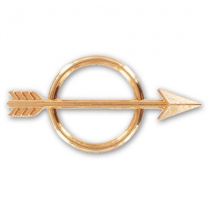 Spacer arrow 46x23mm Gold rose tone x1