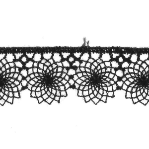 embroidered tulle 16mm black x1m