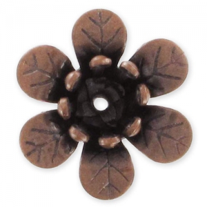 Flowers 13mm Copper tone x8