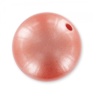 Round powder bead 16mm Peach x1