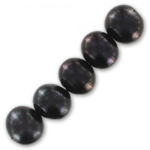 Rounded pearls 8mm Iridescent Dark Grey x4