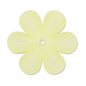 Flower 33 mm Light Yellow Frosted