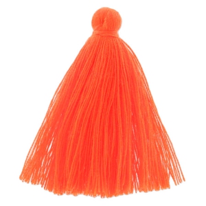 Tassel in cotton imitation 43-46 mm Orange Fluo x1