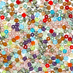 Assorted facets 3 mm - Multicolor x50g