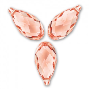 PureCrystal Drops 6010 11x5.5mm Rose Peach x4