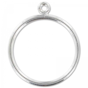 925 Sterling Silver Ring with 1 loop size 56 x1