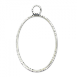 925 Sterling Silver Pendant setting 4127 30x22mm x1