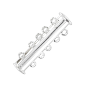 5 strands magnetic clasp 30mm silver tone x1