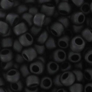 Seed beads Toho 15/0 TO15R49F - Opaque Jet Mat x8g