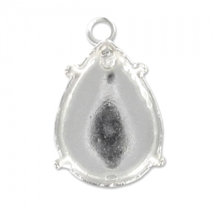 Pendant setting PureCrystal 4320 14x10 mm Silver tone