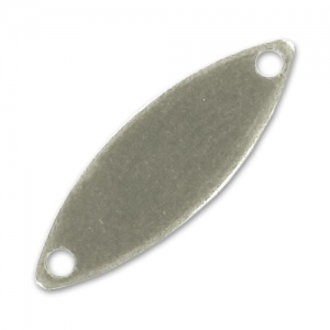 Oval spacers smooth finish 2 holes 15mm Old silve rtone x5