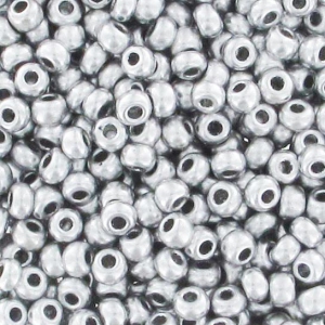 Preciosa Seed beads 9/0 2.5 mm - Satin grey silver (Labrador) x20g