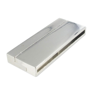 Magnetic clasp 42x17mm Rhodium tone x1