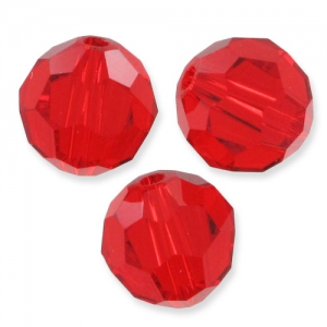 Round bead PureCrystal 5000 8 mm - Light Siam x1