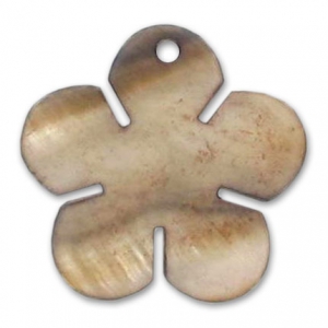 Mother-of-Pearl Pendant Flower 29mm Bronze x1