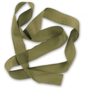 Silk ribbon 25mm Khaki x 1m