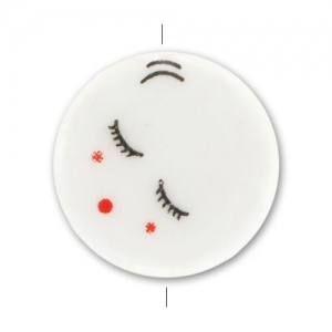 Ceramics Flat disc 16mm White Face x1