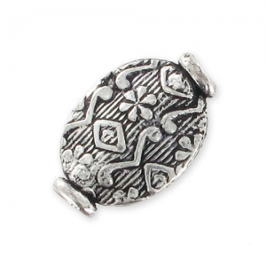 Olive old silver tone 14x9mm x1