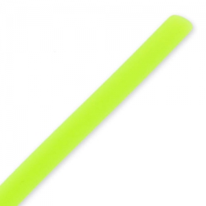 Plastic hollow cord 4mm Yellow Fluo x 50cm