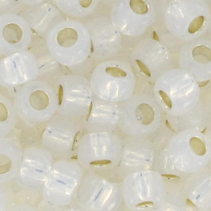 Toho Seed beads 11/0 TO11R2100 - Silver Lined Milky White x8g