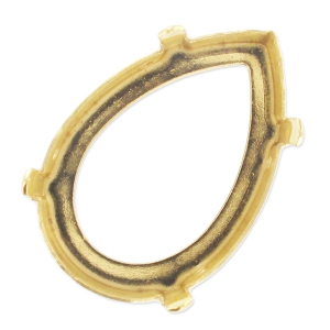 Cabochon setting PureCrystal 4327 Pear-shaped 30x20mm Golden