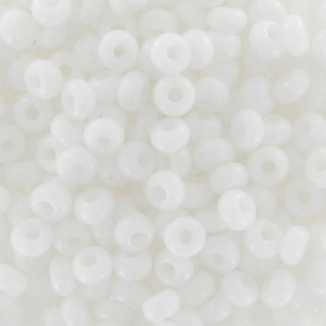 Preciosa Seed beads 9/0 2.5 mm - Opaque White x20g