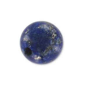 Half-drilled beads 6mm Lapis Lazuli x2