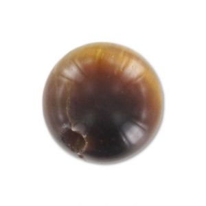 Half-drilled beads 8mm Tiger Eye x2