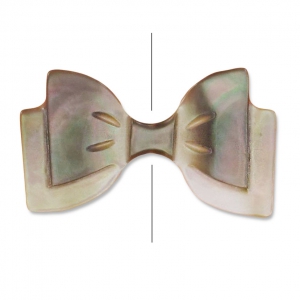 Mother-of pearl Bow 18x9mm Black Iris