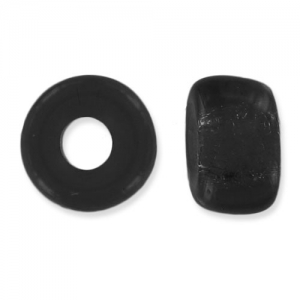 Large hole beads - Pony Beads 6 mm - Preciosa - Jet x15