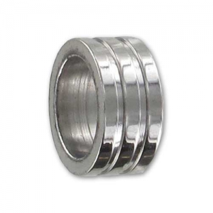 Rondelle 9x4mm in stainless steel x1